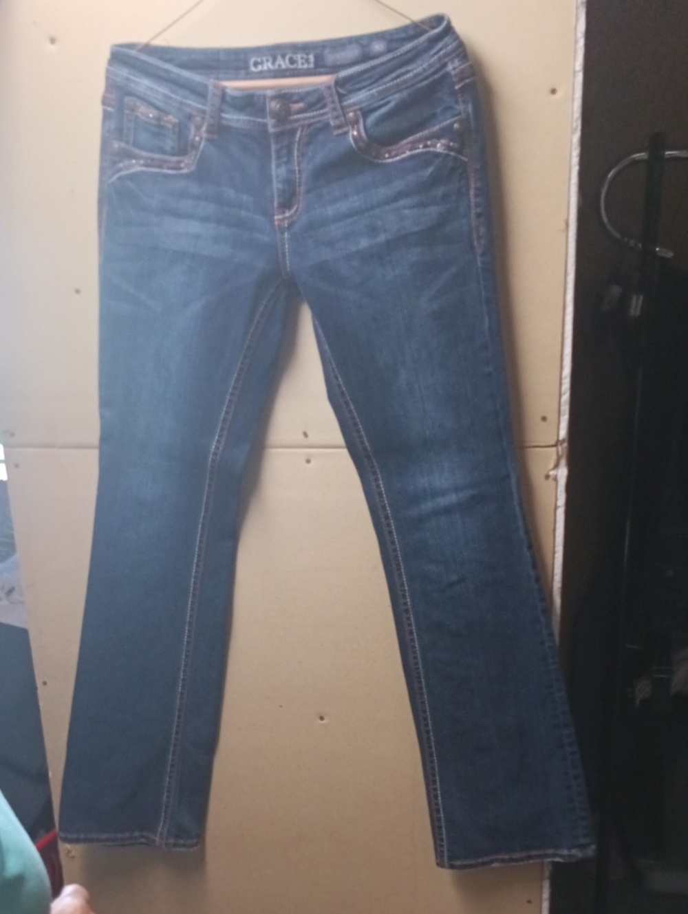 Grace in LA Classic Dark Blue Bootcut Jeans